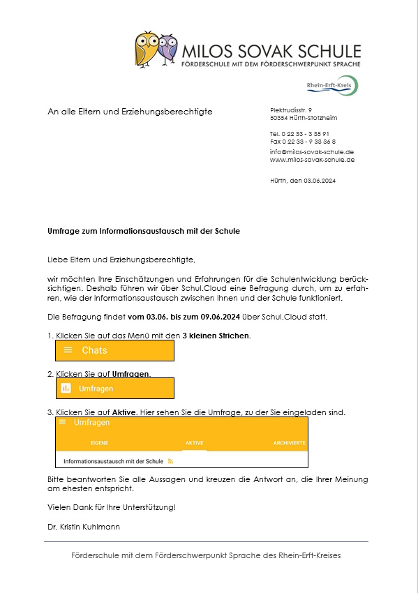 Umfrage zum Informationsaustausch